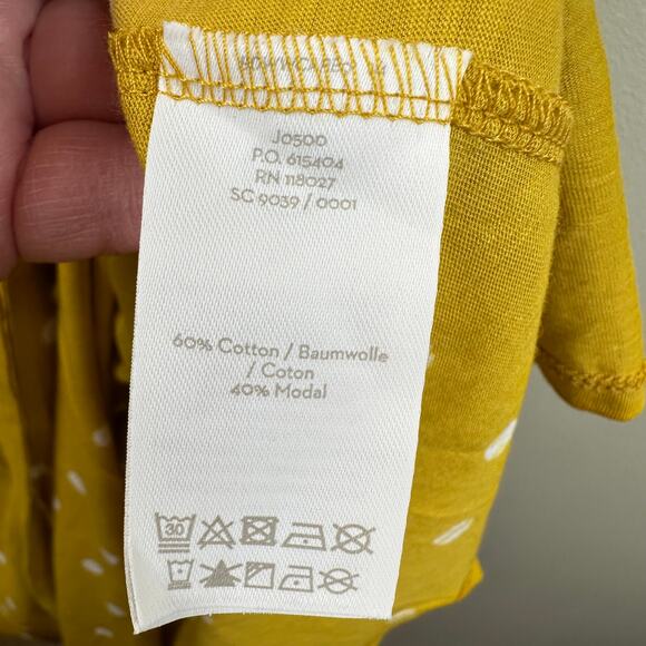 Boden Jodie Wrap Dress Sleeveless Ruffle Polka Dot Cotton Yellow 10L Tall Boho - Picture 11 of 14